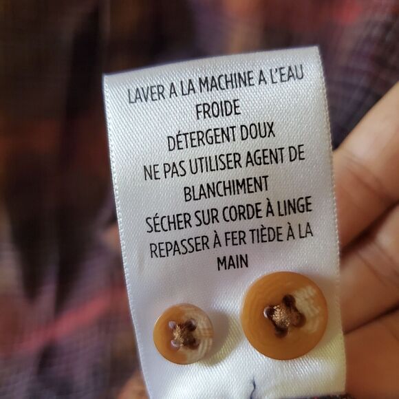 Robert Graham Tailored Fit Autumn Plaid Embroidered Long Sleeve Button Down Sz L - Picture 11 of 11